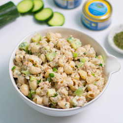 Dill Pickle Tuna Pasta Salad