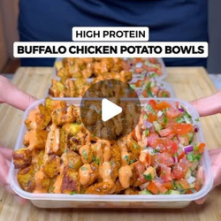Buffalo Chicken Potato Bowls