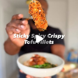 Sticky Spicy Crispy Tofu Fillets
