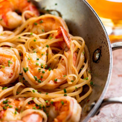 Asian Stir Fried Shrimp And Rice Noodles