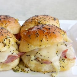 Ham &amp; Cheese Sliders w/ Poppyseed Butter Sauce