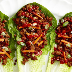 Sweet 'n Spicy Pork Lettuce Wraps