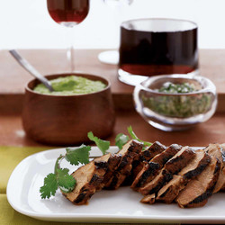 Guava-glazed Pork Tenderloin With Cilantro-jalapeño Salsa
