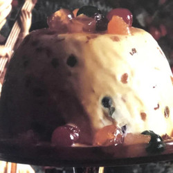 Iced Christmas Pudding With Glace Fruits Delia Smith celebration dessert