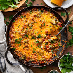 One-pan Cheesy Southern Bean Casserole
