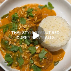 Thai-style Peanut Red Curry Meatballs