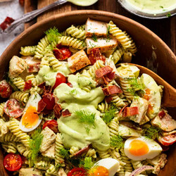 The Most Amazing Avocado Pasta Salad
