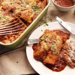 Easy Pressure Cooker Chicken Enchiladas Recipe