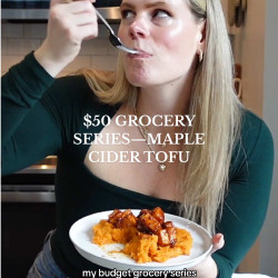 Maple Cider Glazed Tofu With Sweet Potato Mash