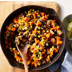 Sweet Potato, Corn &amp; Black Bean Hash