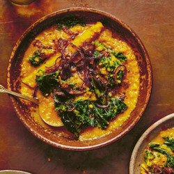Cynthia's Coconut Dal With Kale