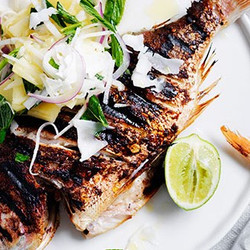 Jerk Snapper With Pineapple And Lime
