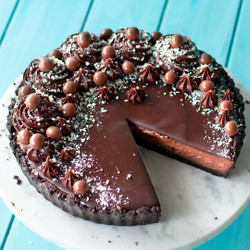 No Bake Espresso Chocolate Cheesecake