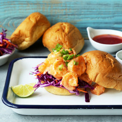 Bang Bang Shrimp Sandwich With Slaw