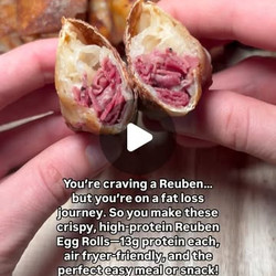 High-protein Reuben Egg Roll