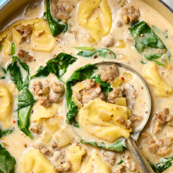 Creamy Sausage Tortellini Soup