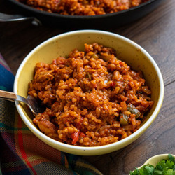 Spicy Spanish Chicken Risotto One Pot