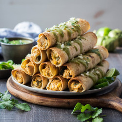 Roasted Chicken Verde Taquitos