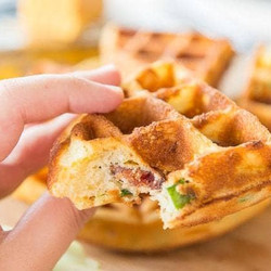 Bacon Cheddar Savory Waffles