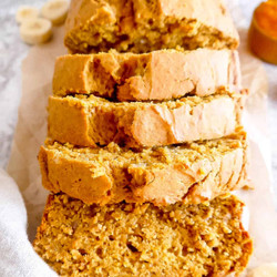 Healthy Pumpkin Banana Bread (dairy-free)