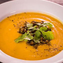 Curried Sweet Potato &amp; Lentil Soup