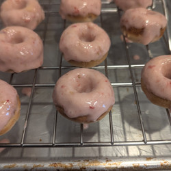 Strawberry Donut Recipe With Strawberry Cream Cheese Frosting