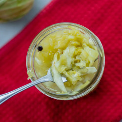 Easy Fermented Cabbage (sauerkraut)