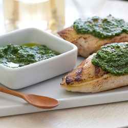 Grilled Chicken With Spinach And Pine Nut Pesto