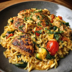High Protein Chicken Orzo