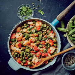 Sautéed Shrimp And Okra