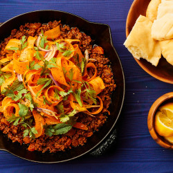 Spiced Lamb And Shaved Carrots