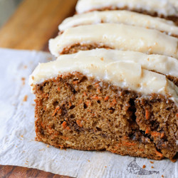Cinnamon Roll Carrot Cake Bread