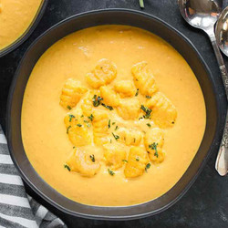 Creamy Pumpkin Soup With Gnocchi