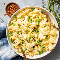 Herby Spaetzle With Creamy Lemon Sauce