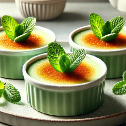 Crème Brûlée À La Menthe Verte