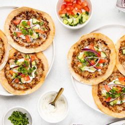 Smashed Chicken Gyro Tacos Recipe