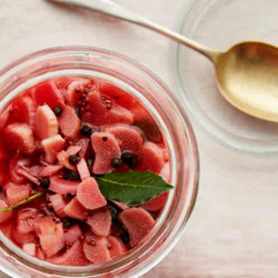 Pickled rhubarb