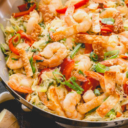 One Skillet Shrimp And Cabbage Stir-fry