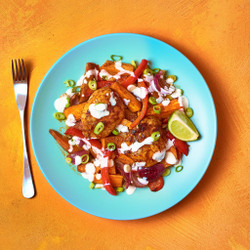 Mexican-style Chicken Breast Tray Bake With Lime Yoghurt