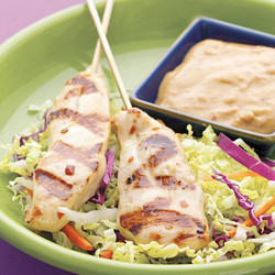 Chicken Satay with Spicy Peanut Sauce