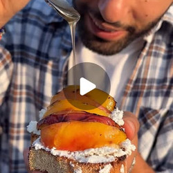 Nectarine Bruschetta With Ricotta And Honey