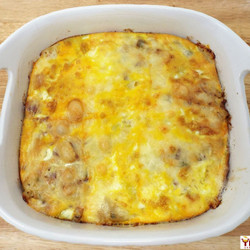 Bacon, Potato, And Muenster Cheese Breakfast Casserole