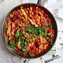 Turkey And Chorizo Stew With Chickpeas