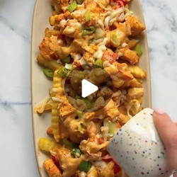 Chicken Alfredo Loaded Fries