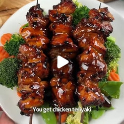 Air Fryer Chicken Teriyaki Skewers