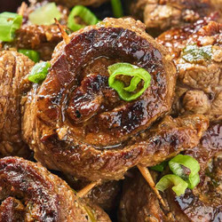 Mom’s Marinated Flank Steak Pinwheels