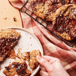 Knobbly Salted Almond &amp; Chocolate Chunk Cookies