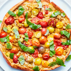 Tomato Tart With Chickpea Crumble