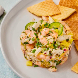 Crispy Crepes With Spicy Seafood Salad
