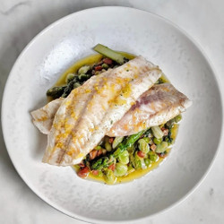 Cornish Gurnard Vignarola seafood